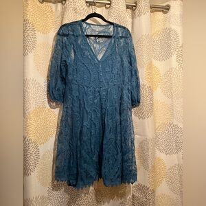 NWT torrid, mini lace skater dress